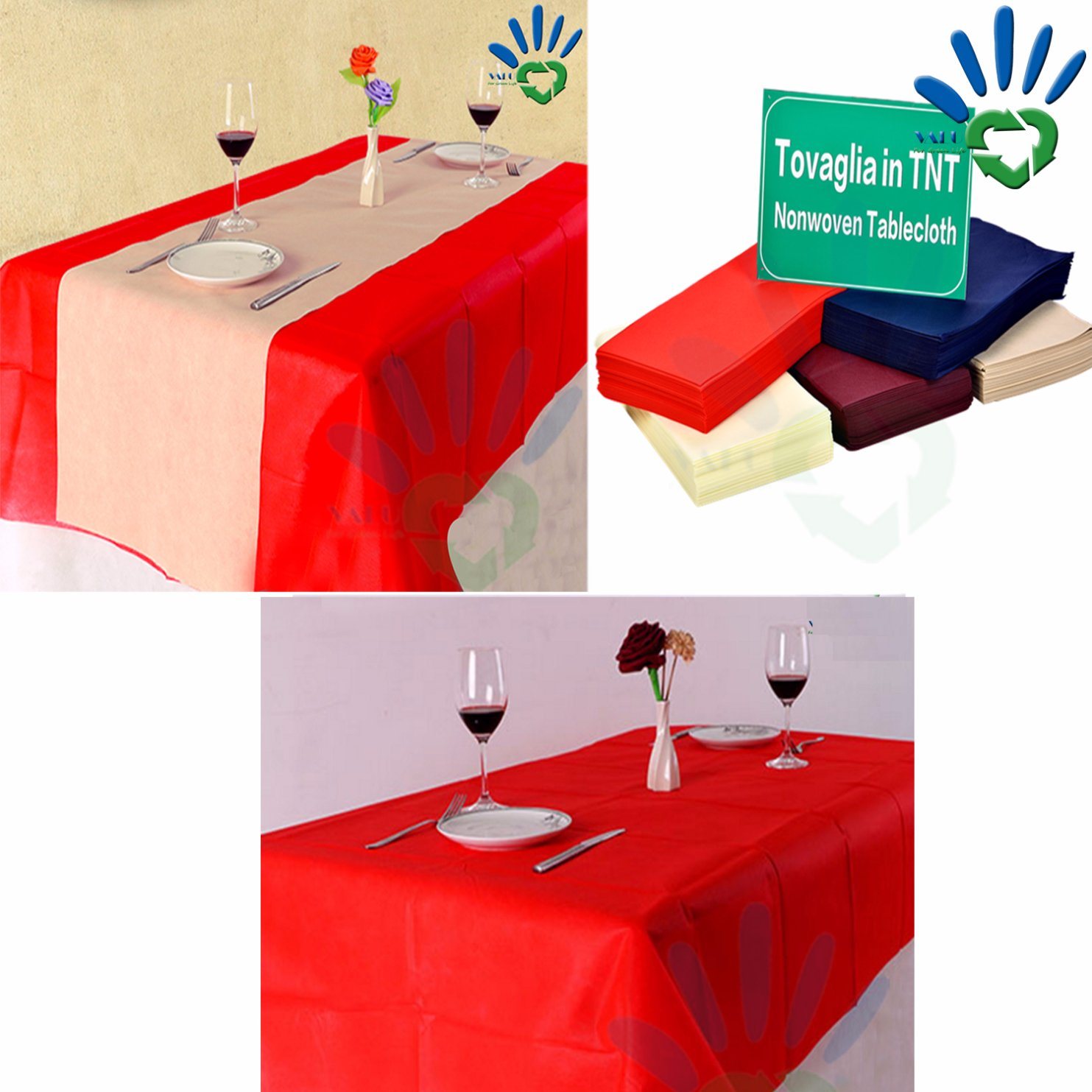 Disposable PP Spunbond Nonwoven Table Covers/Tablecloth, Non Woven TNT table Covers/Tablecloth