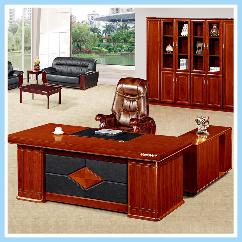 Luxury Solid Wood Office Furniture Base Executive Office Table