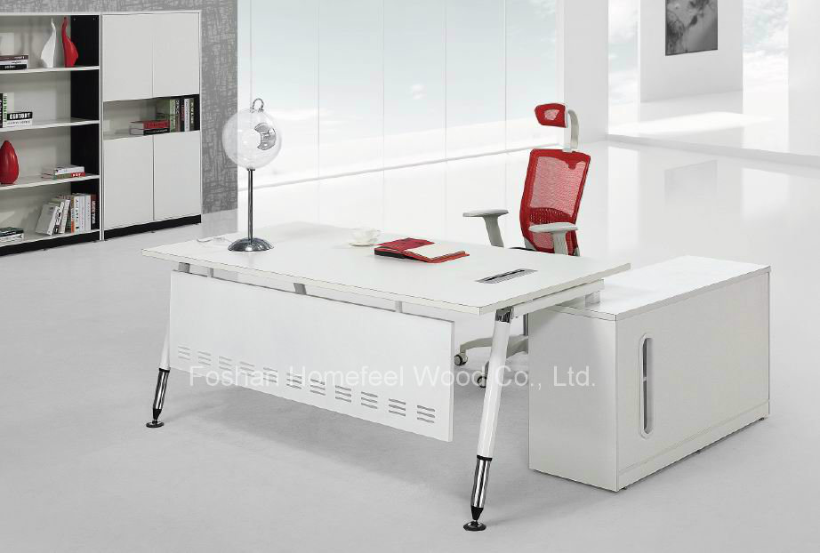 White High Glossy Executive Manager Director Office Desk Furniture (HF-AE022)