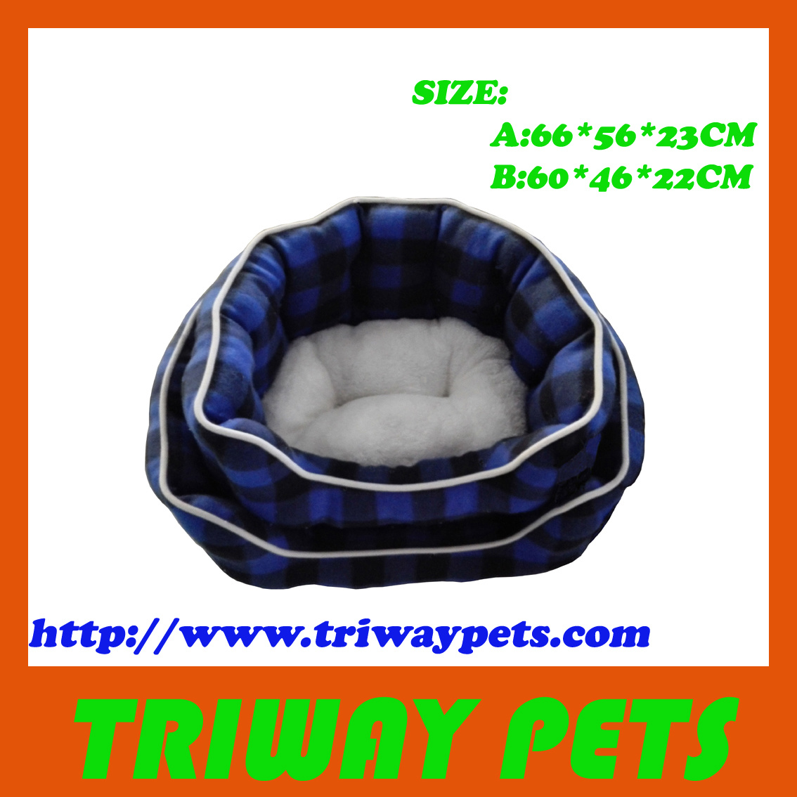 High Quaulity Soft Printed Fleece Dog Bed (WY161004A/B)