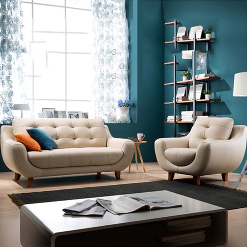 Modern Living Room Leather Sofa