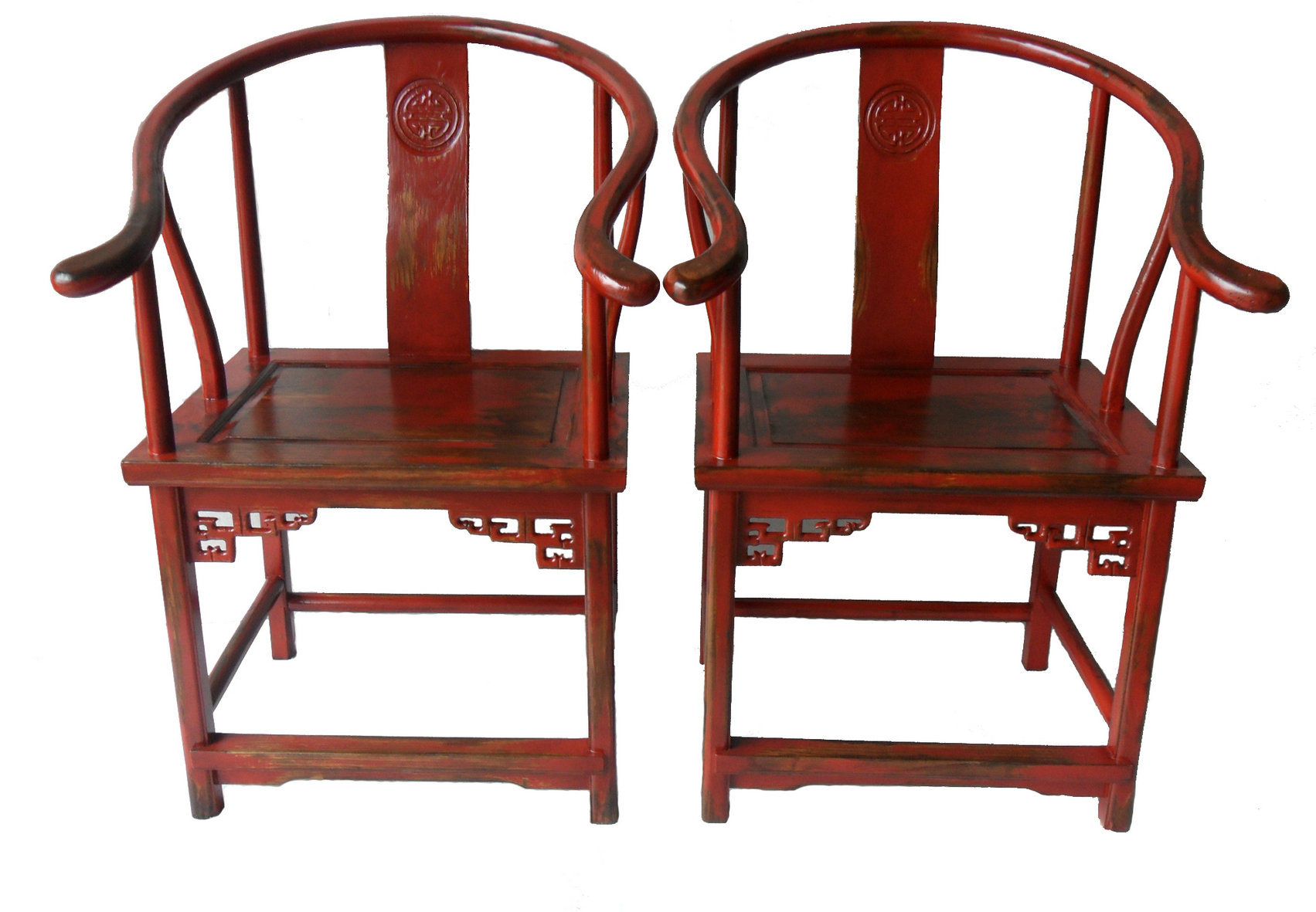 Chinese Antique Furniture Wooden Armchairs Lwe073