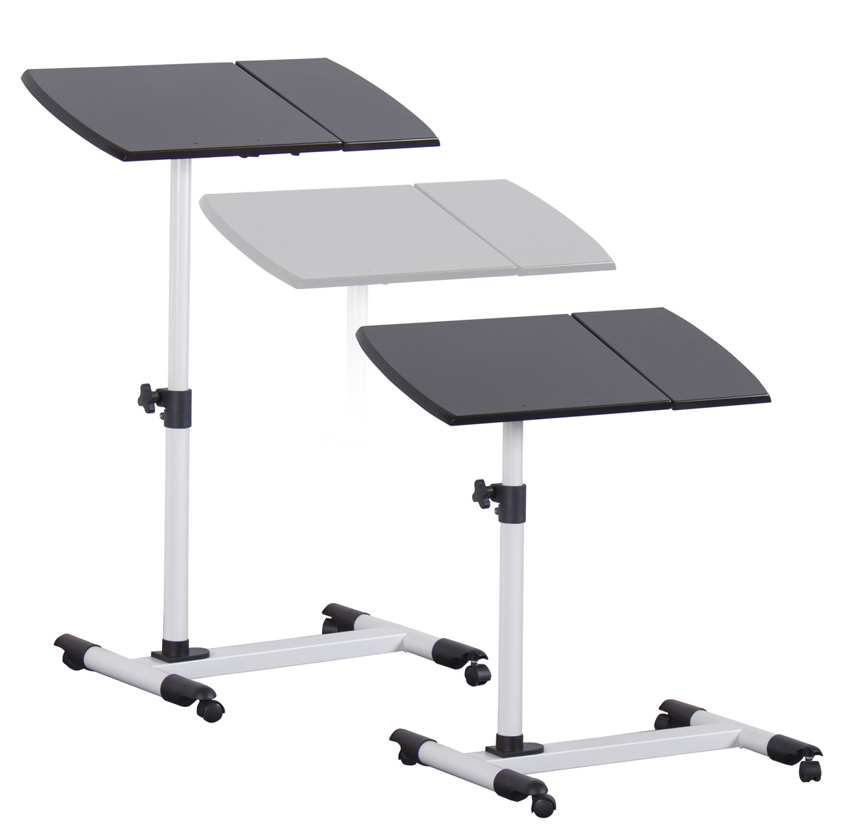 Heigth Adjustable Sit Stand Desk with Wheels