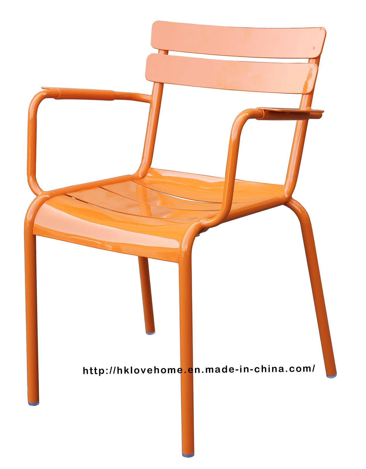 Dining Restaurant Garden Coffee Luxembourg Stacking Armchair Orange Side Chair