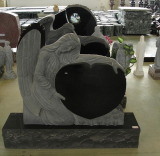 China Black Granite Monument Tombstone for European Market