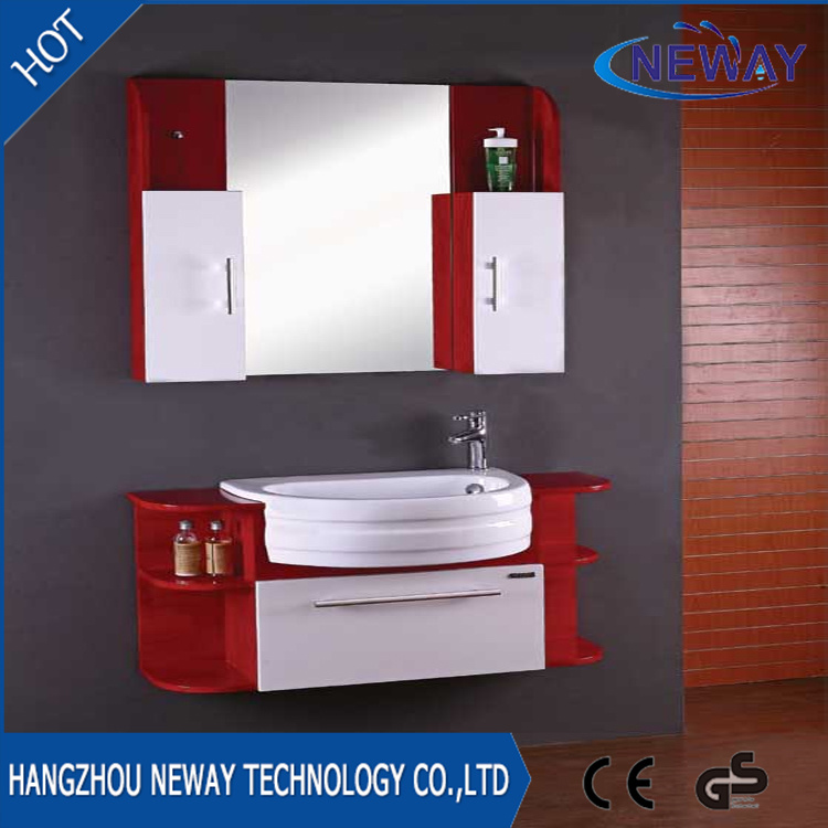 New Wall Mounted Wood Bathroom Cabinet Furniture with Side Cabinet