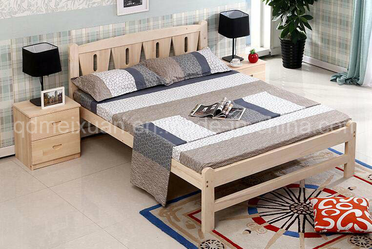 Solid Wooden Bed Modern Double Beds (M-X2302)