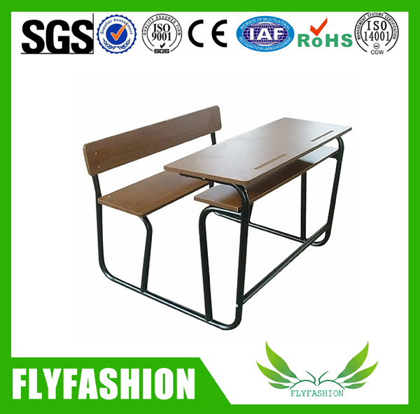 Detachable Wood Double School Desk and Chair School Furniture