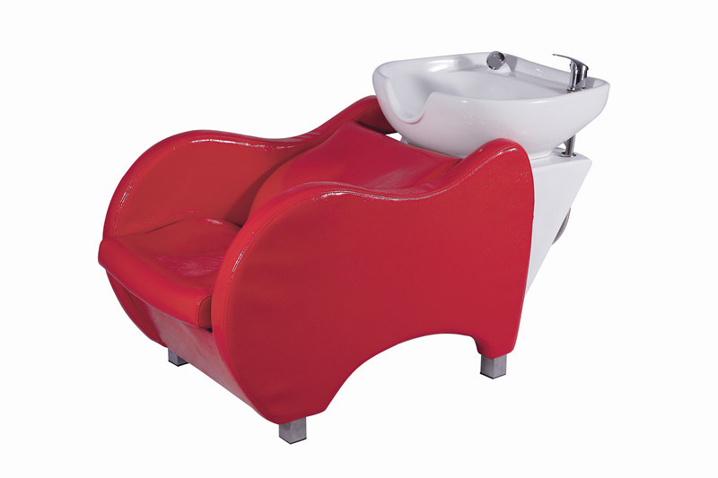 Red Color Shampoo Chair Salon Furniture (DN. 6035)