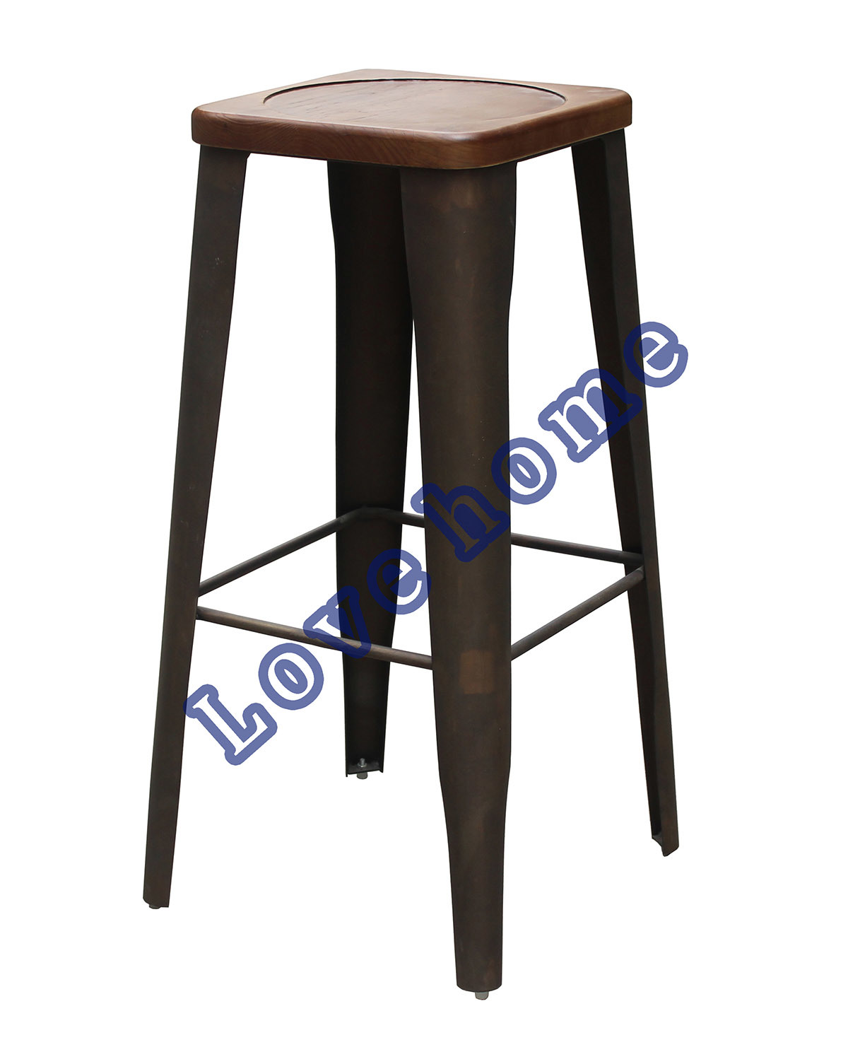 Modern Restaurant Coffee Wooden Metal Bar Stools