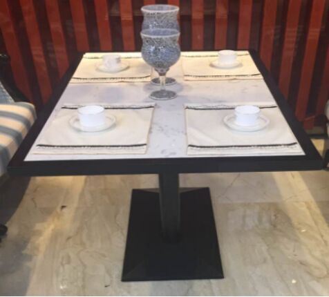 High End Solid Surface Quartz Marble Stone 5 Star Hotel Dining Tables