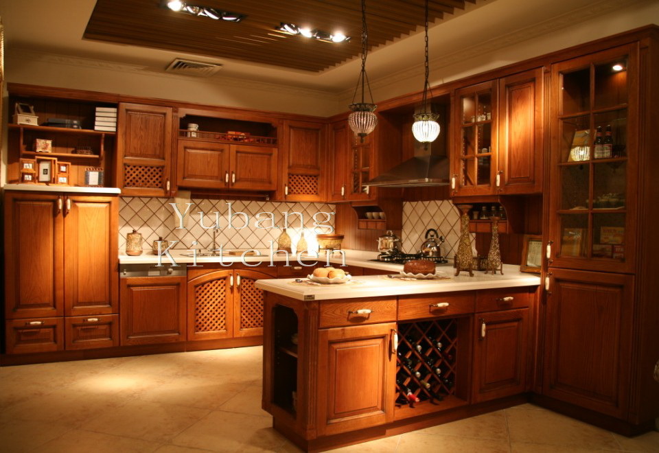 Solid Wood Kitchen Cabinet #177