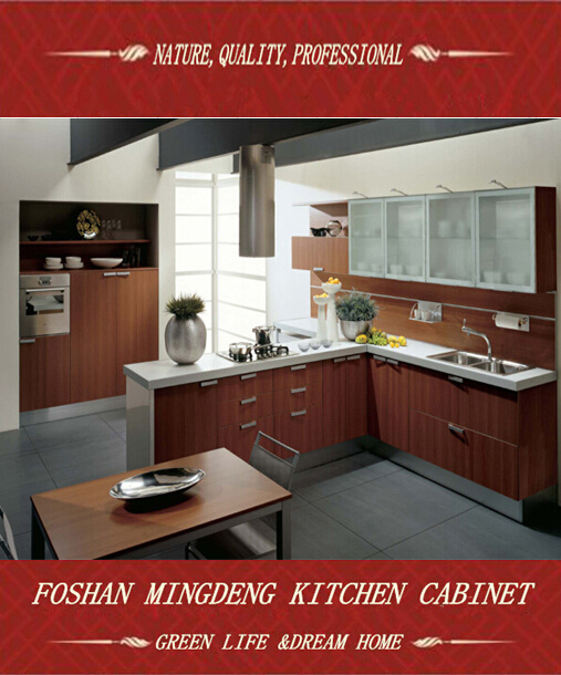 2015 MDF Melamine Kitchen Cabinets with Modern Design (ZS-383)