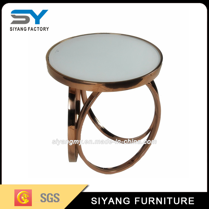 Mirror Furniture Modern Black and White Coffee Side Table