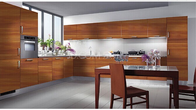 Wood Melamine Kitchen Cabinets for Home Furnitures (ZHUV)