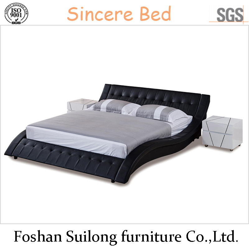 Lb1109 Genuine Leather Modern Bed