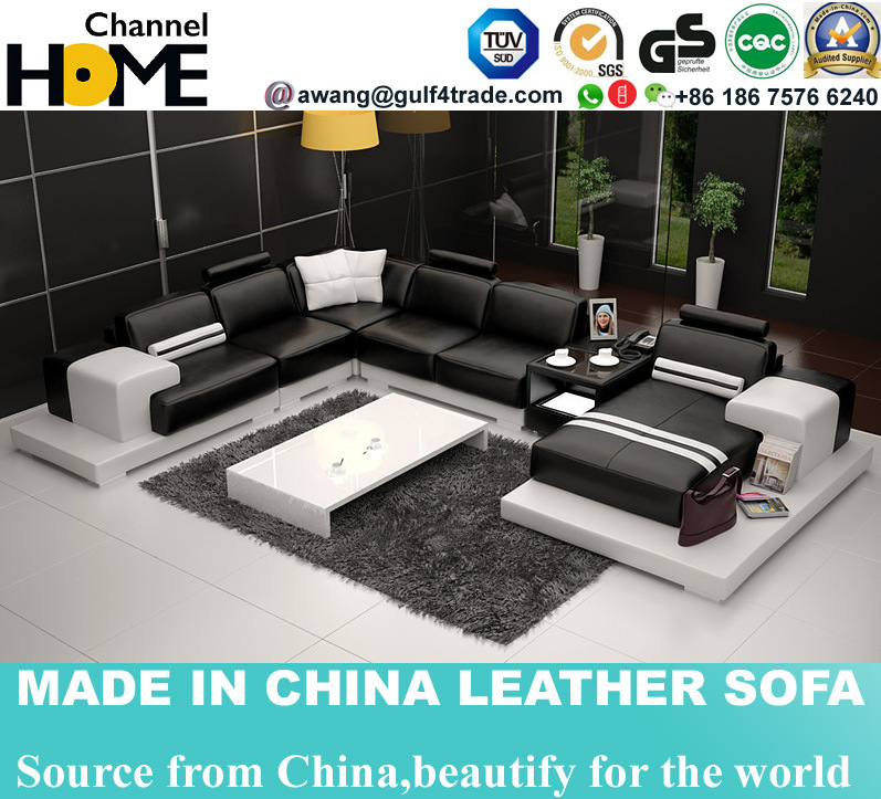 Modern White Leather Hot Sale Leisure Leather Sofa (HC1040)