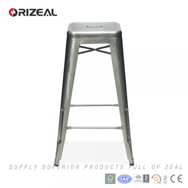 Replica Xavier Pauchard Galvanized H Bar Stool (OZ-IR-1007BG)