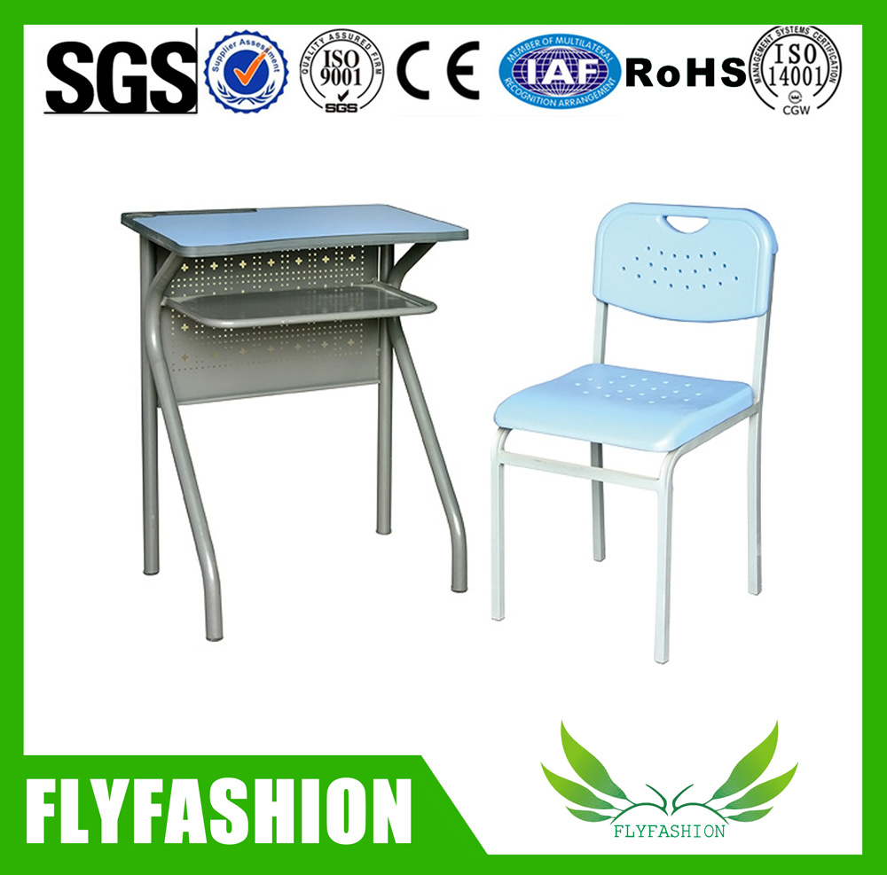 Durable Wooden Single Student Desk and Chair School Furniture (SF-71S)