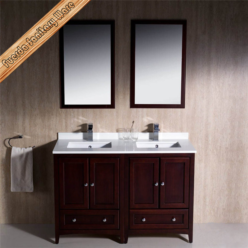 Fed-1069e USA Most Popular Solid Wood Bathroom Cabinet Vanity