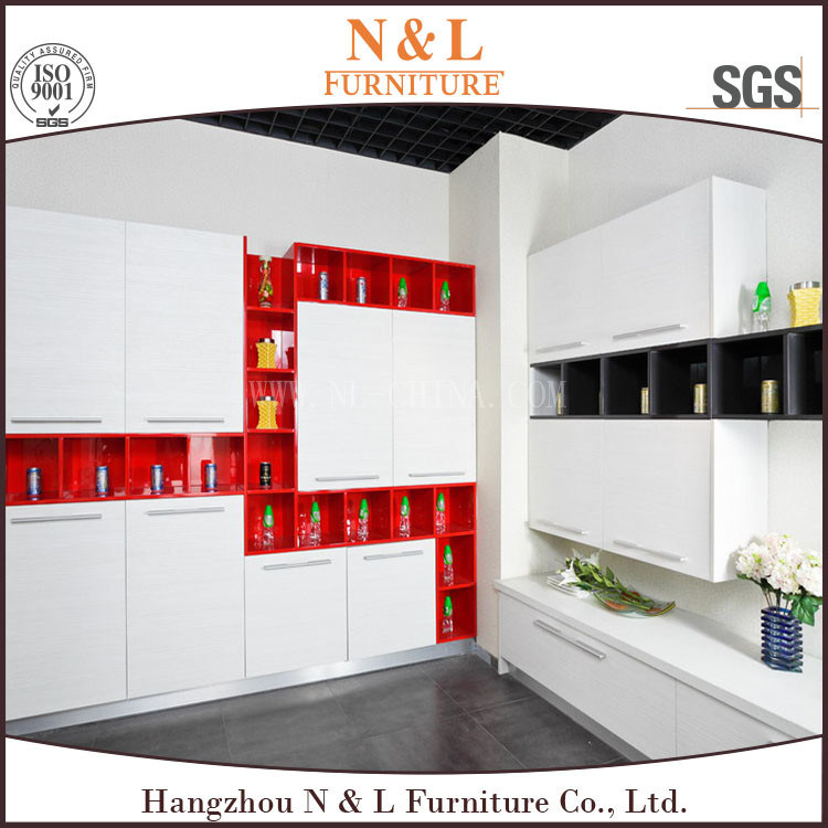 Wood Grain Color MFC Board Kitchen Cabinet