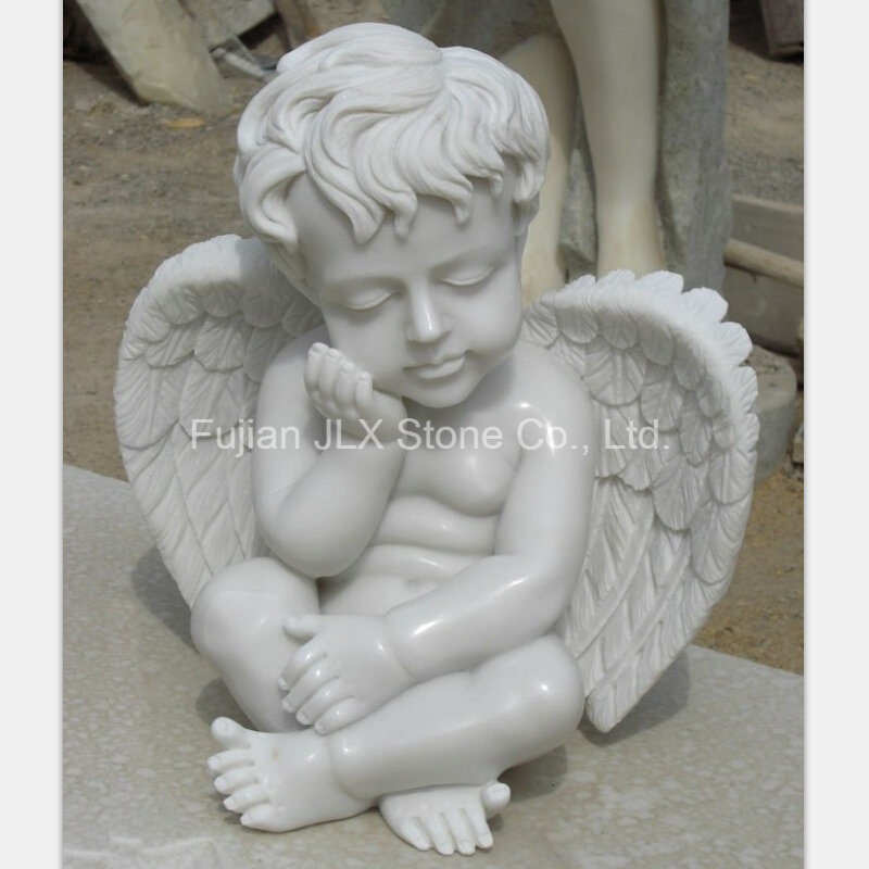 White Marble Small Baby Angel Statues