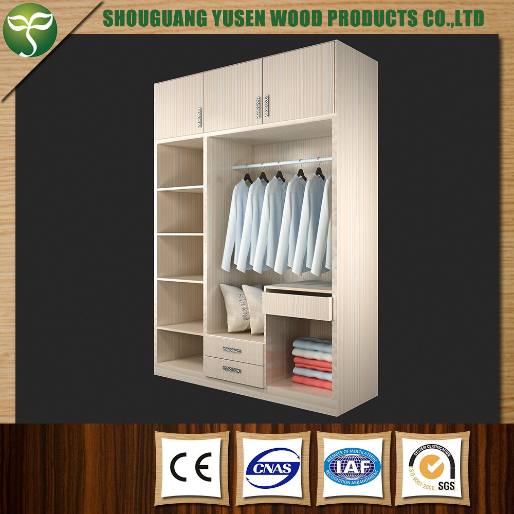 MDF Open Style Design Wardrobe Without Doors