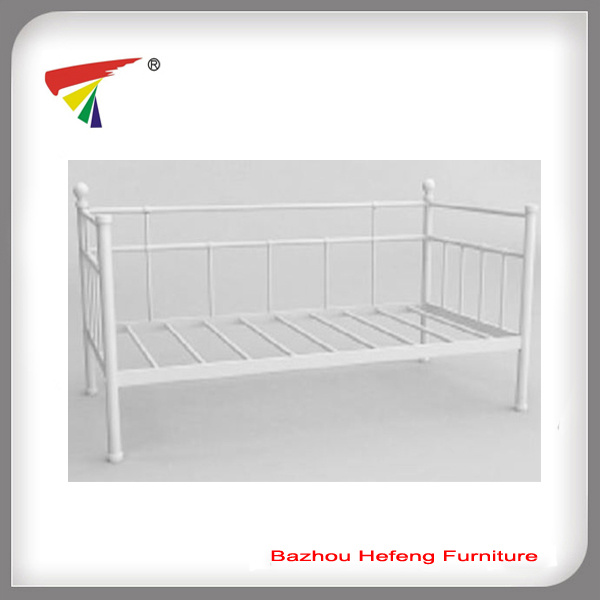 White Single Metal Bed (HF079)