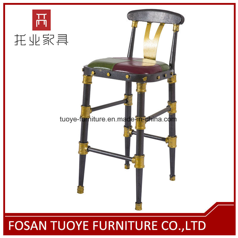 Painting Iron Art Water Pipe Style Bar Chair