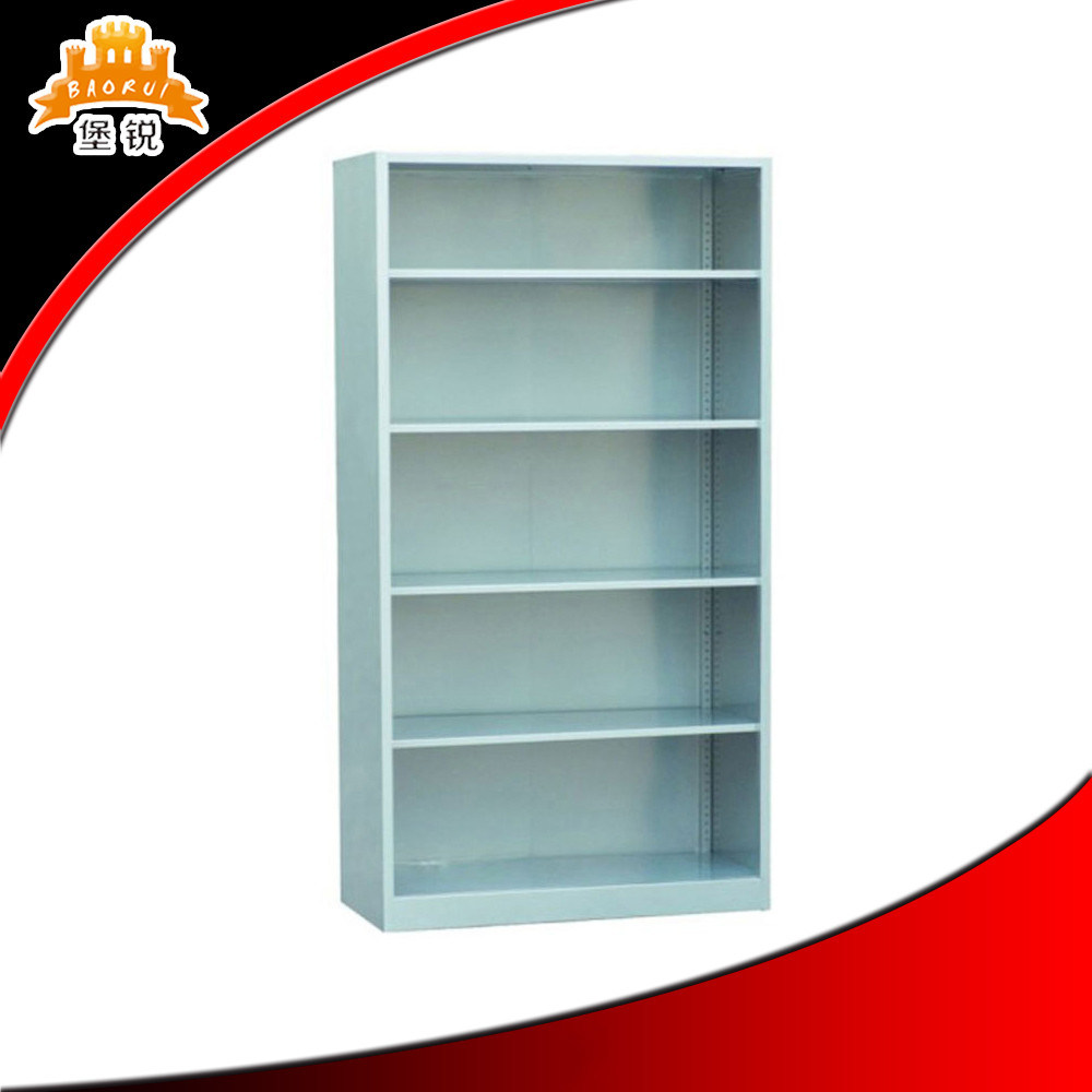 Hot-Selling School Library Furniture White Single Side Metal Bookshelf