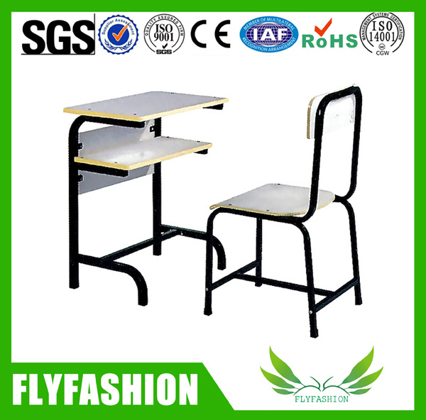 Wooden Attached School Desk and Chair (SF-69S)