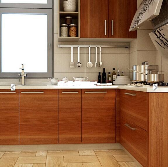 New Laminate MDF Beech Wood Kitchen Cabinet (ZHUV)