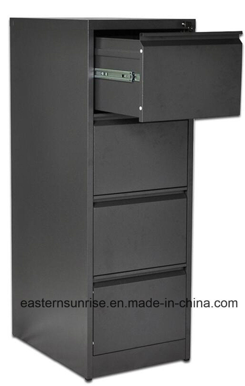 Knocked-Down Structure Metal 4 Drawers Vertical Filing Cabinet