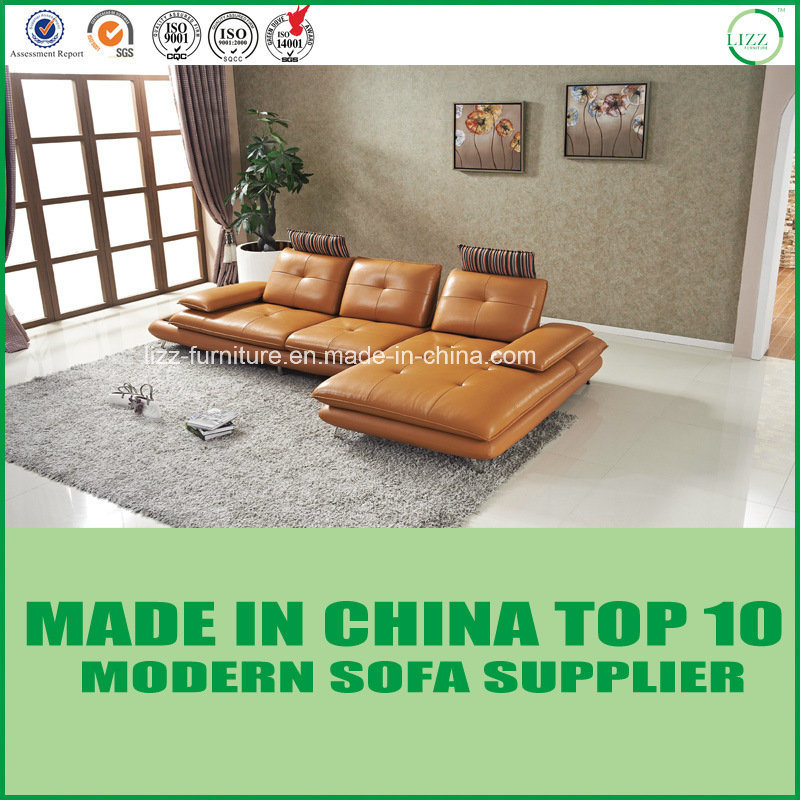 Living Room Furniture Modern Genuine Leather Sofa Bed