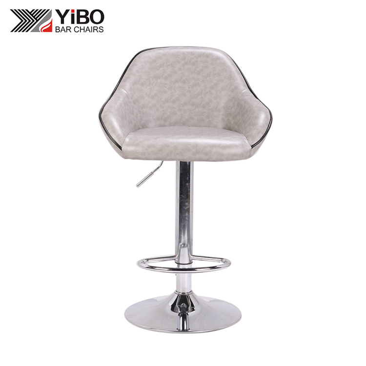 Customized PU Leather Bar Chair with Low Back