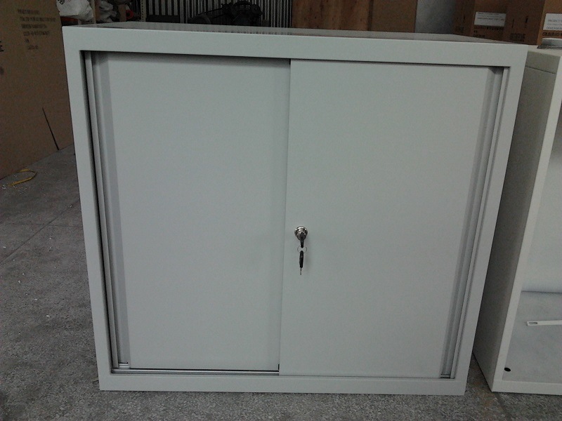 Metal Filing Storage Cabinet with Sliding Door