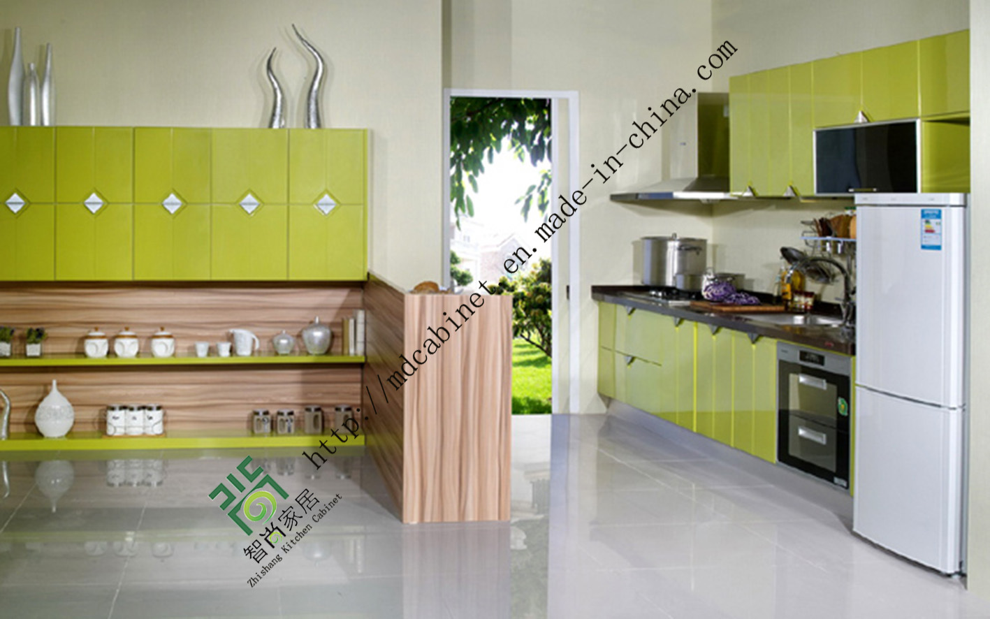 High Quality Lacquer Kitchen Cabinet (zs-219)