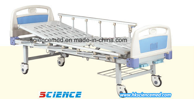 Two Cranks Manual Hospital Bed with ABS Head Foot Board (SC-EB05)