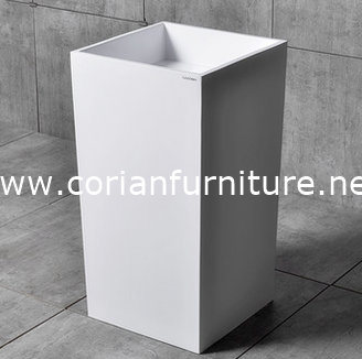 Corian Acrylic Solid Surface Bathroom Free Standing Wash Basin