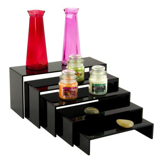 Luxury Perspex Acrylic Black White Clear U Shape Display Table