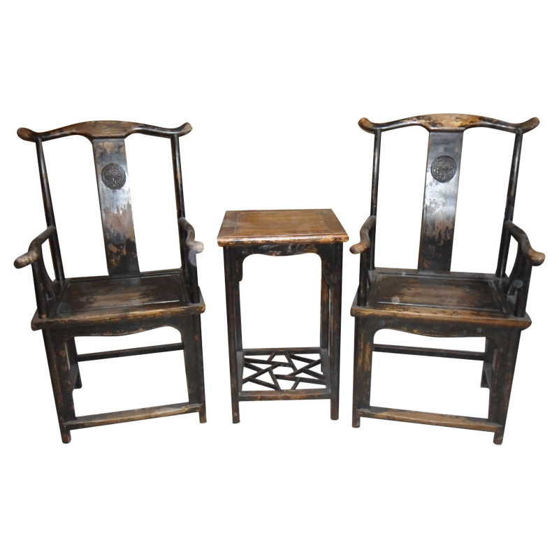 Chinese Antique Wooden Chairs and Table Lwe158