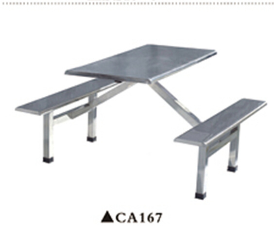 All Stainless Steel Material School Dining Hall Chair Table CA167