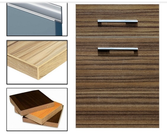 Laminate Woodgrain MDF Cabinet Doors with Edge Banding (zhuv)