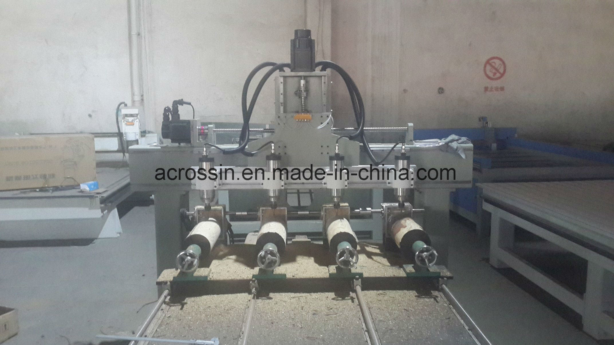 Multi Heads 5 Axis Rotary Simultaneous CNC Wood Carving Router Machine