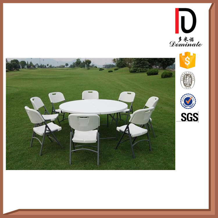 White Round Plastic Outdoor Folding Table for Wedding (BR-P008)