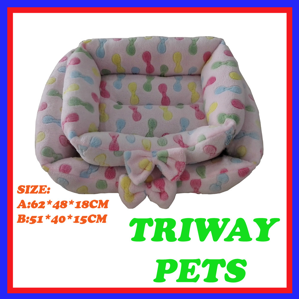 High Quaulity and Comfort Coral Velvet Dog Cat Pet Beds (WY161042A/B)