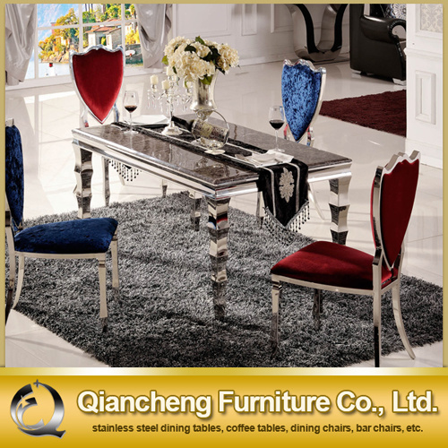 Hot Selling Good Quality Stainless Steel Dining Table and Chair