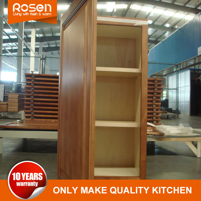 China Solid Teak Wood Kitchen Furniture Unit Factory Kitchen Cabinet