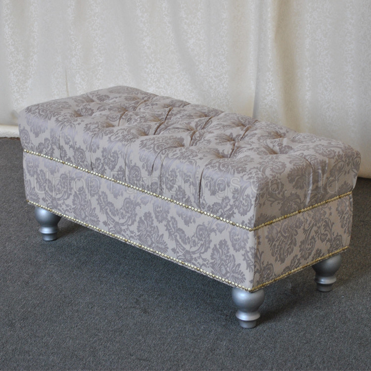 Luxury Decorative Upholstered Padded Foot Stool (SP-ES106)