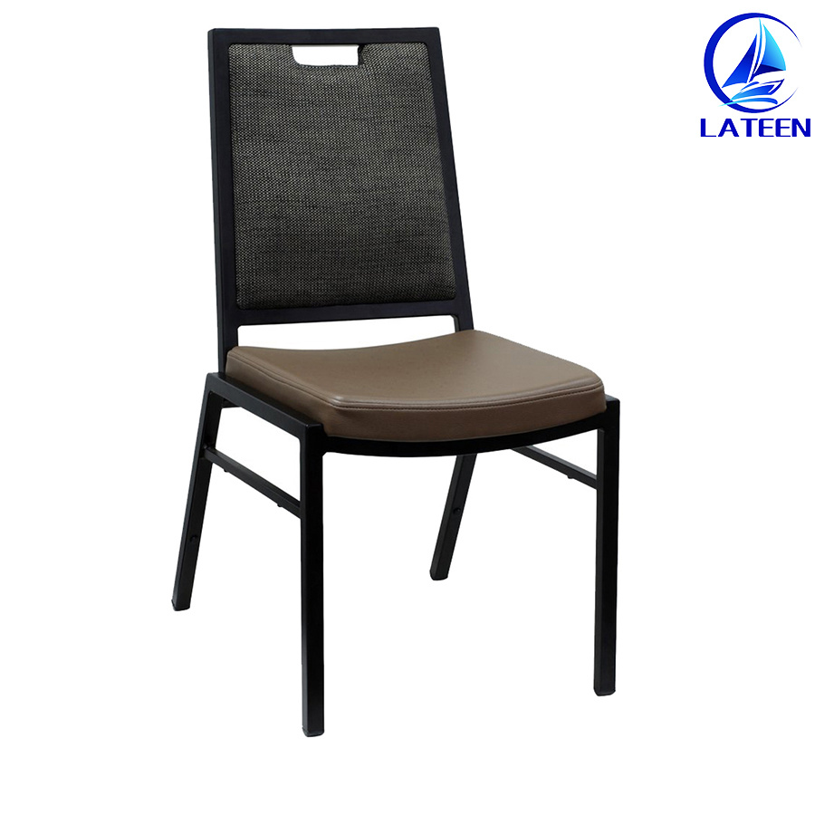 Durable Metal Frame Comfortable Stacking Restaurant Chair